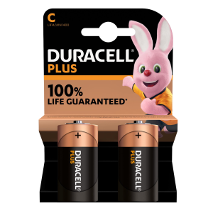 DURACELL C MN1400 LR14 BA PLUS POWER BATTERIA ALCALINA MEZZA TORCIA 1.5 V CONF. 2 Pz.
